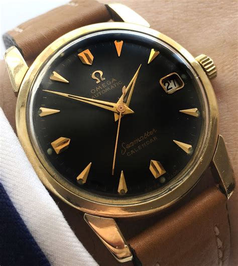 omega automatic seamaster calendar gold